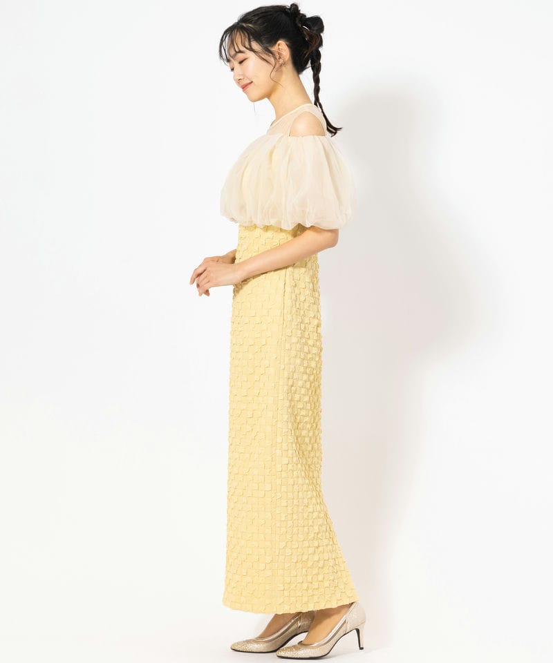 LAGUNAMOON ラグナムーン LADYチュールオフショルIラインドレス