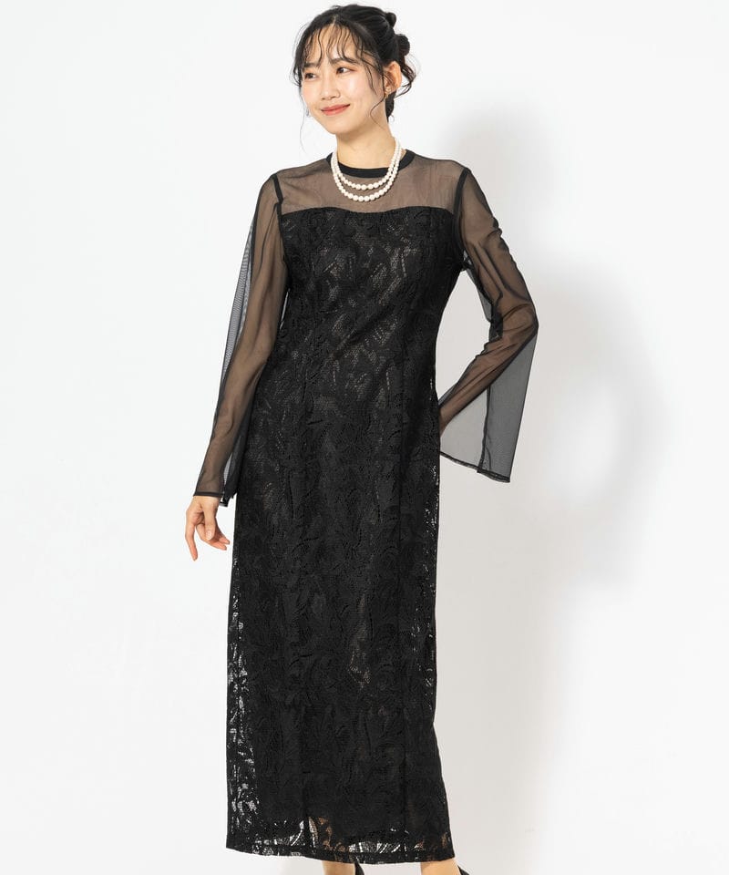 Aimer エメ オーナメントレースIラインドレス ブラック系 | 結婚式
