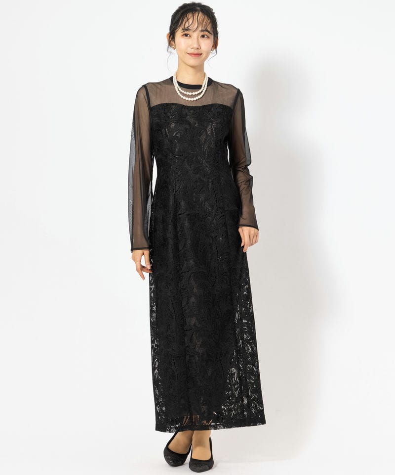 Aimer エメ オーナメントレースIラインドレス ブラック系 | 結婚式