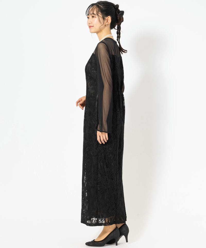 Aimer エメ オーナメントレースIラインドレス ブラック系 | 結婚式