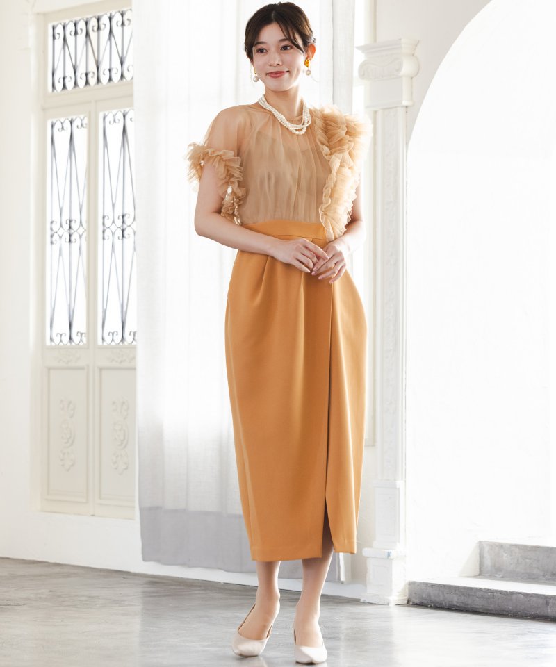 LAGUNAMOON ラグナムーン LADYチュールドッキングコクーンドレス