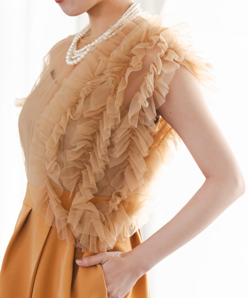 LAGUNAMOON ラグナムーン LADYチュールドッキングコクーンドレス