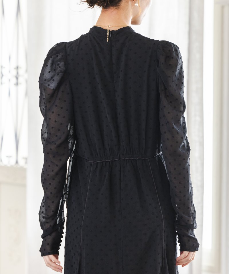 AMAIL アマイル トビードットドレス ブラック系 | 結婚式パーティーの