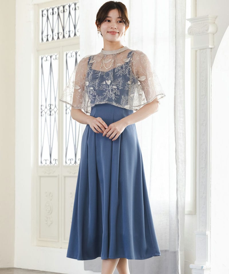 Dorry Doll ドリードール リーフデザインドレス ブラック系 x ベージュ