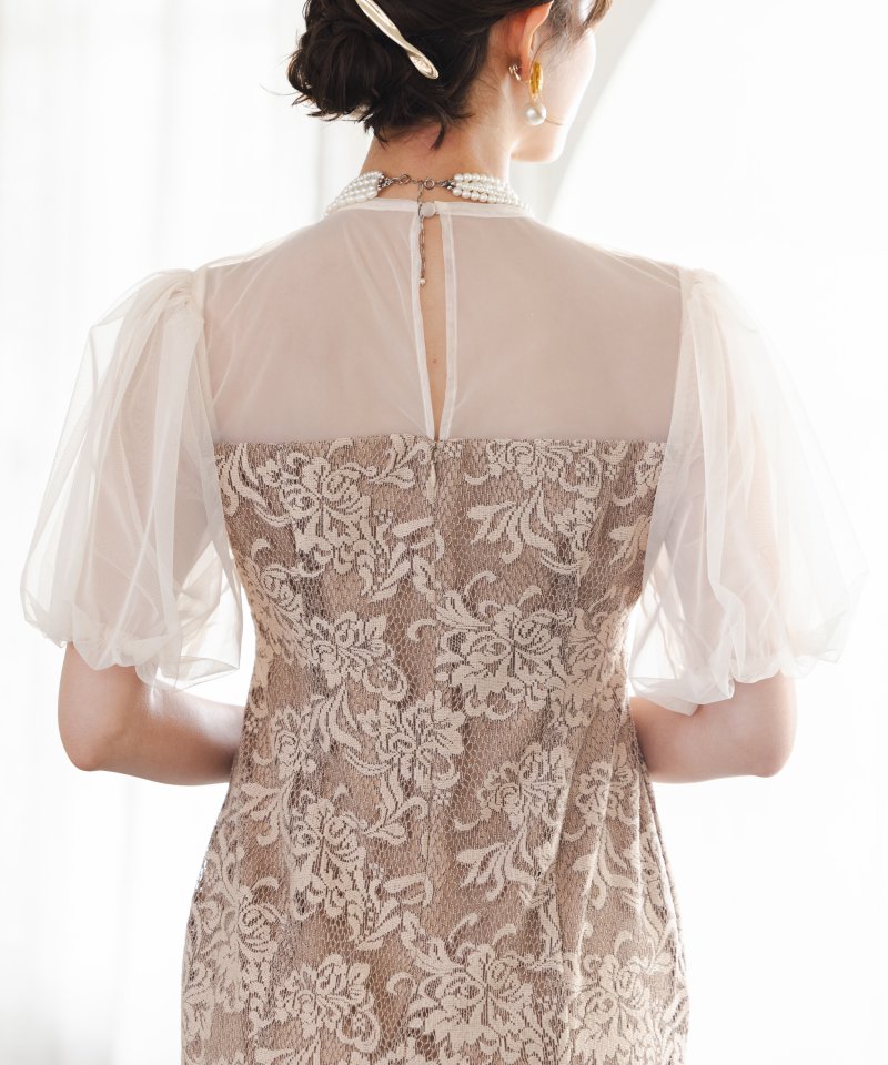 LAGUNAMOON ラグナムーン LADYフラワージャガードレースドレス