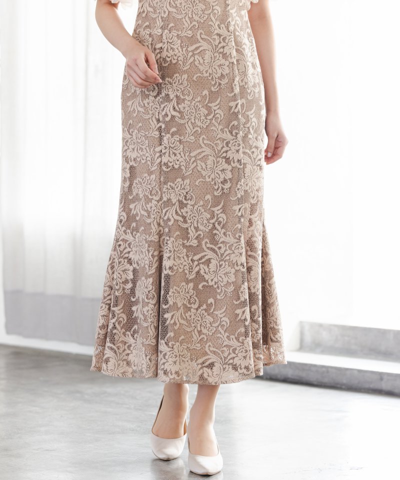 LAGUNAMOON ラグナムーン LADYフラワージャガードレースドレス