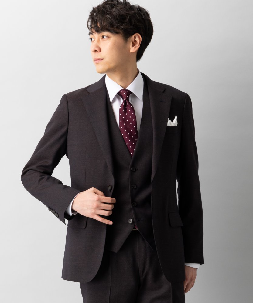 SHIPS シップス 【セット】サテンドビー ドットネクタイ&シルクチーフ