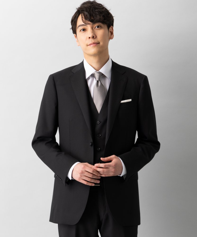 SUIT SELECT スーツセレクト 【セット】ピンドットダークシルバー