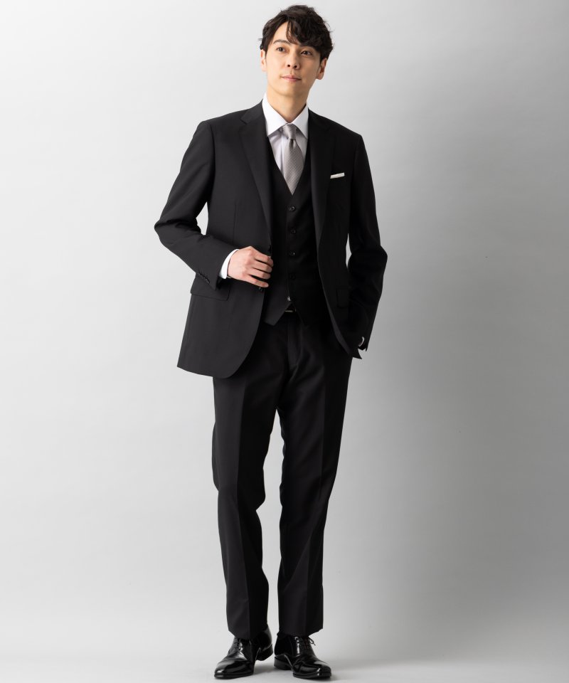 SUIT SELECT スーツセレクト 【セット】ピンドットダークシルバー