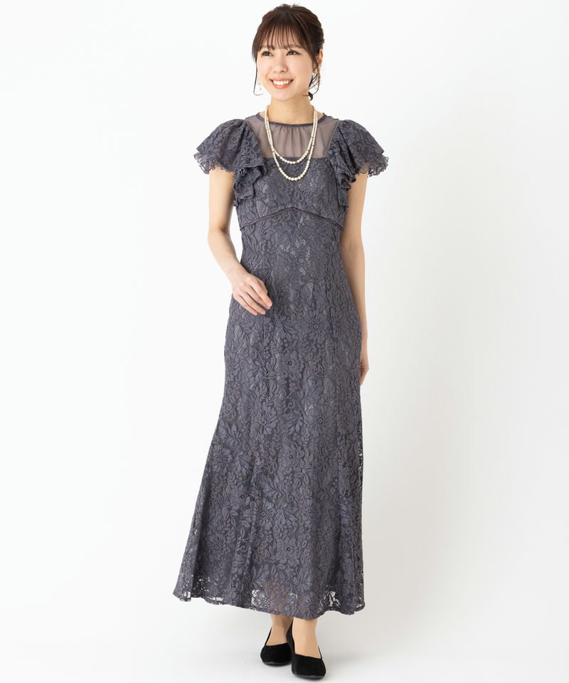 MERCURYDUO マーキュリーデュオ パイピングラッフルレースドレス