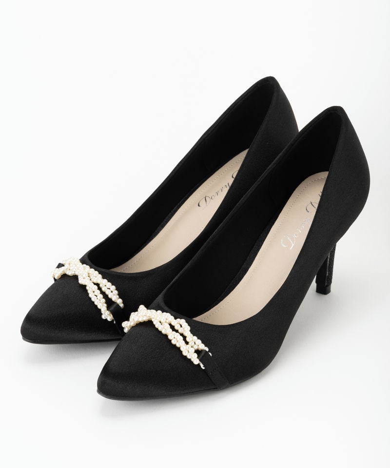 Le Talon ル タロン パールラインパンプス ブラック系 | 結婚式