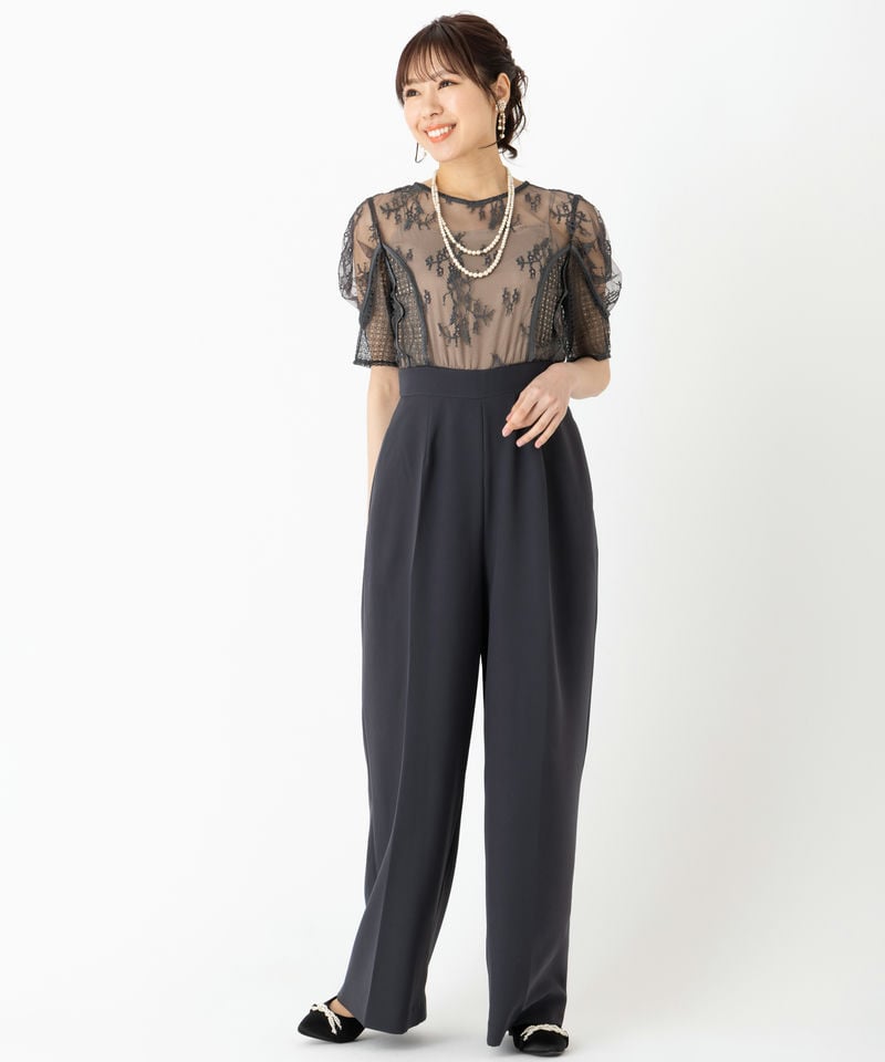 LAGUNAMOON ラグナムーン LADYパネルレースドッキングパンツドレス