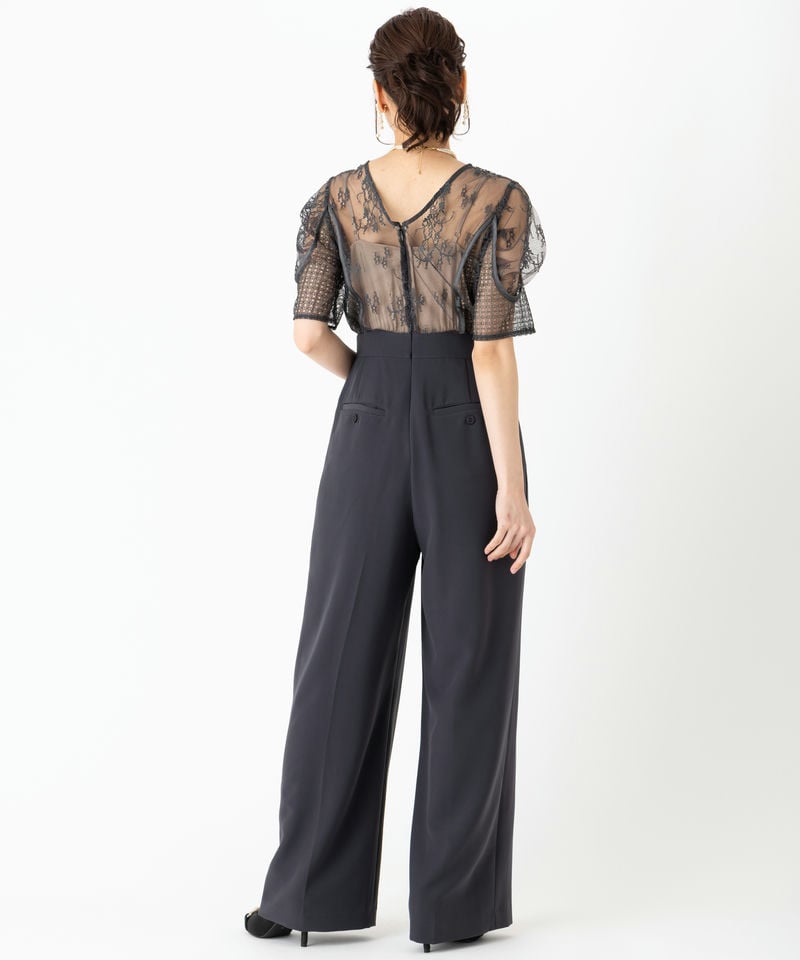 LAGUNAMOON ラグナムーン LADYパネルレースドッキングパンツドレス