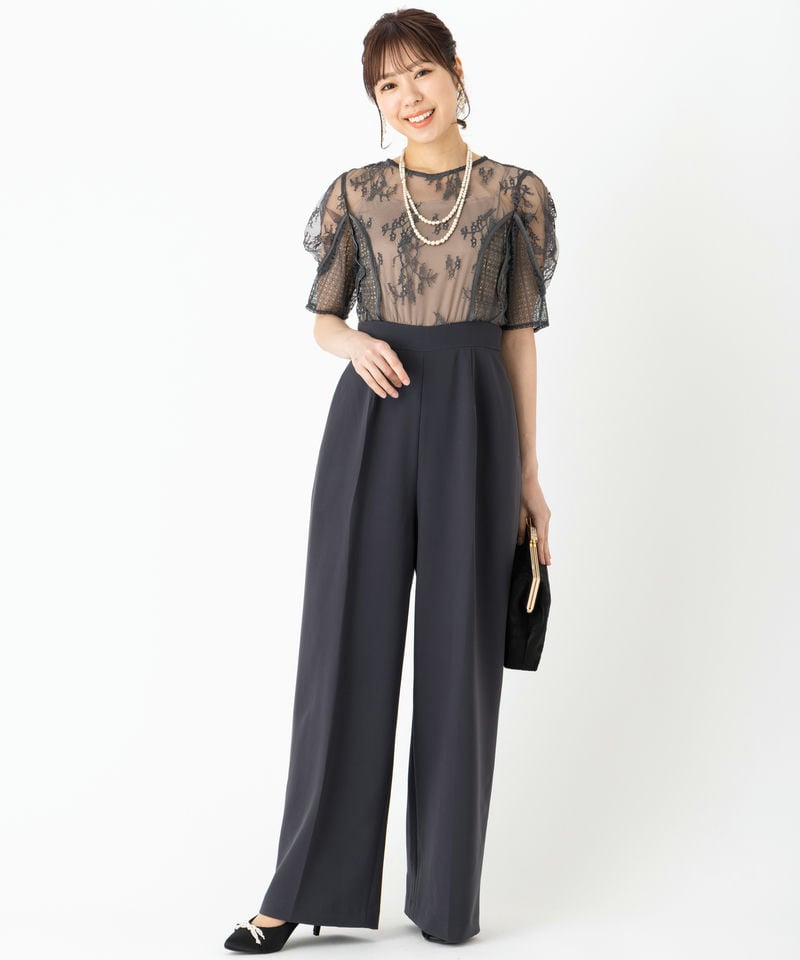 LAGUNAMOON ラグナムーン LADYパネルレースドッキングパンツドレス