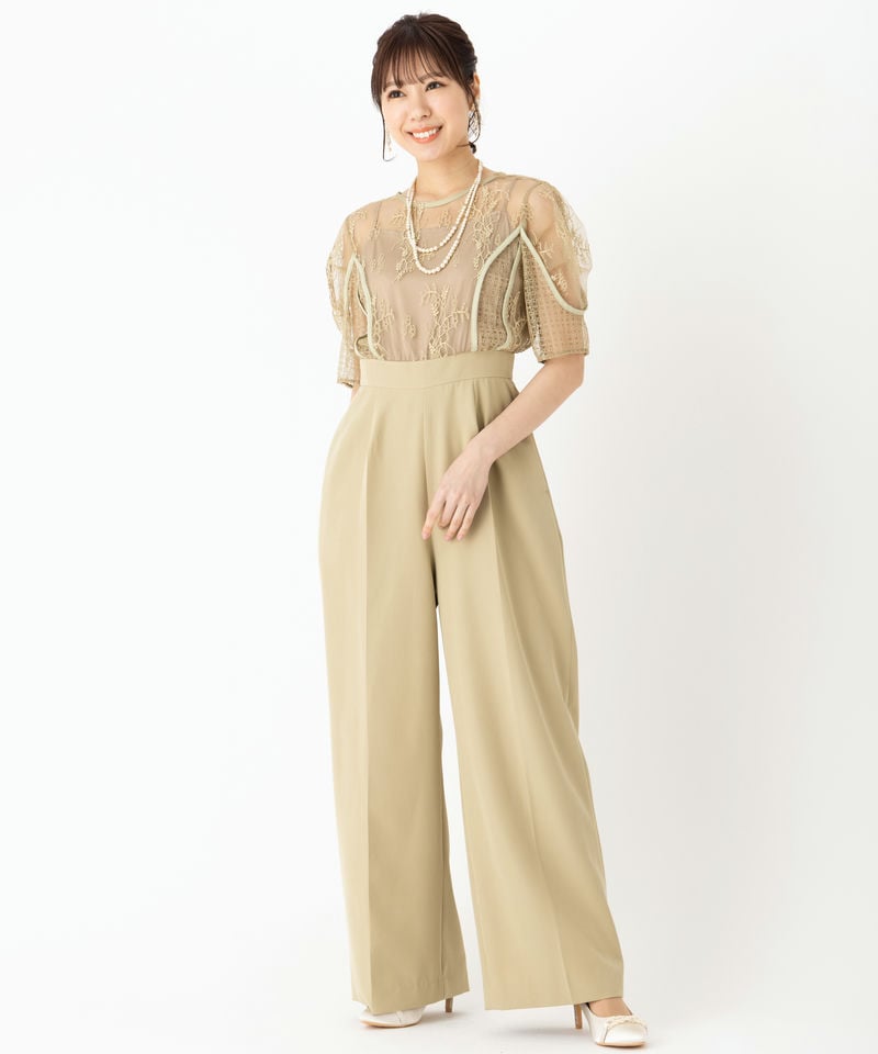 LAGUNAMOON ラグナムーン LADYパネルレースドッキングパンツドレス