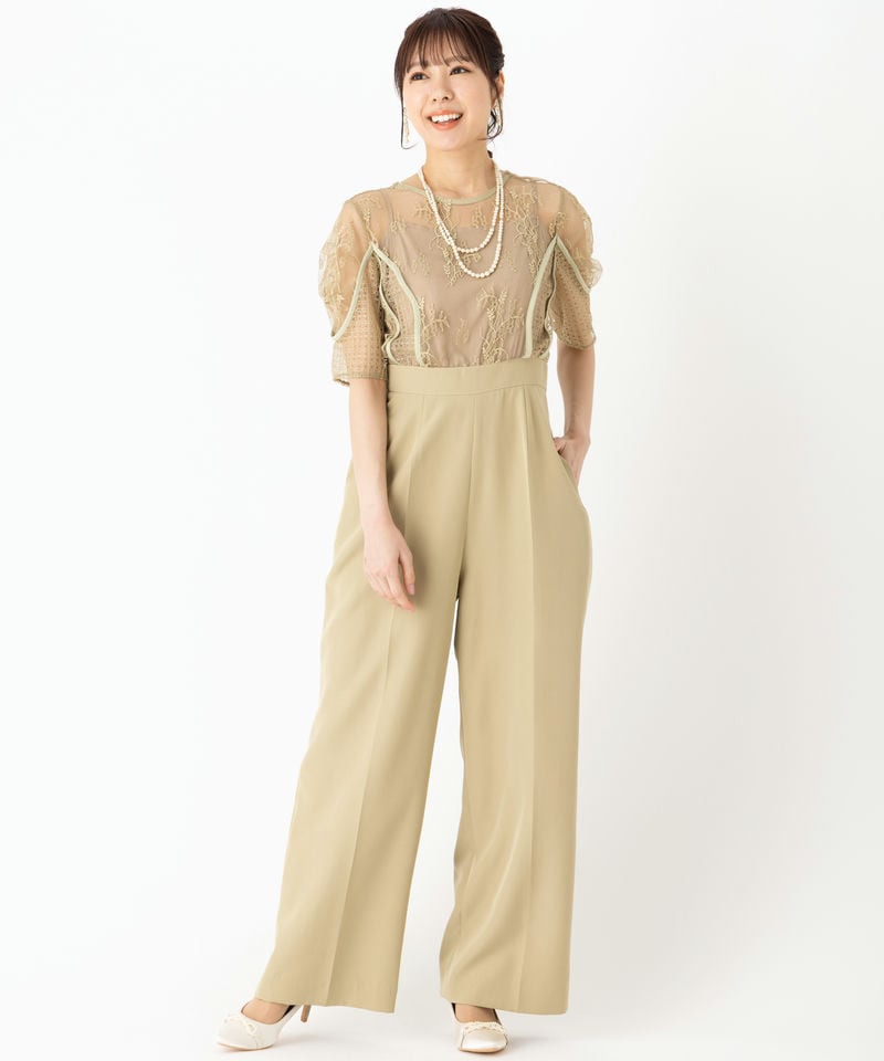 LAGUNAMOON ラグナムーン LADYパネルレースドッキングパンツドレス