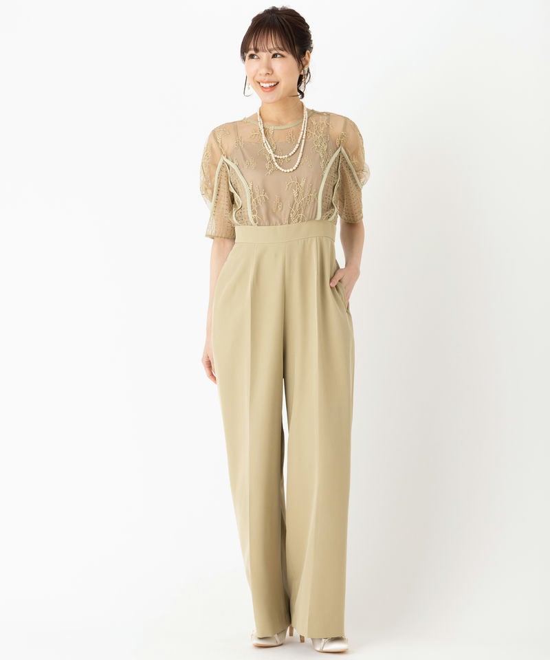 LAGUNAMOON ラグナムーン LADYパネルレースドッキングパンツドレス