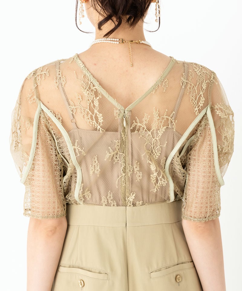 LAGUNAMOON ラグナムーン LADYパネルレースドッキングパンツドレス