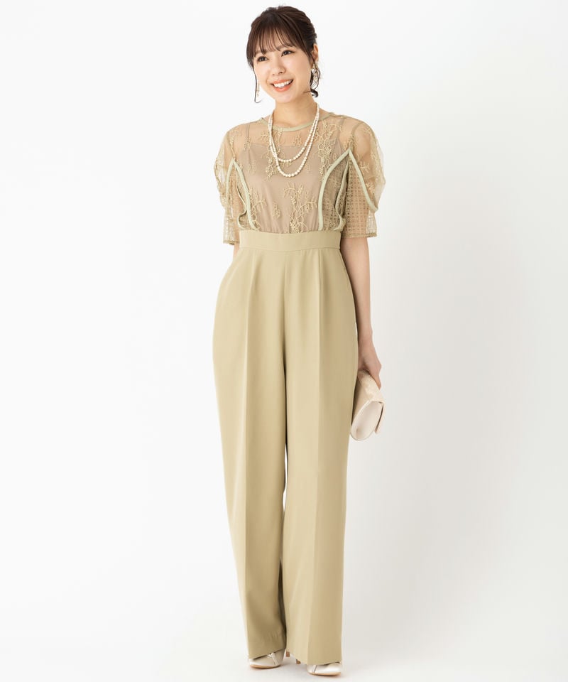 LAGUNAMOON ラグナムーン LADYパネルレースドッキングパンツドレス