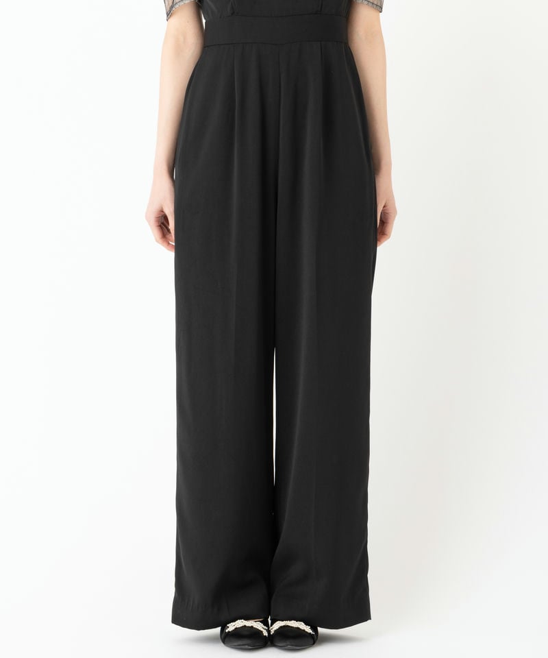 LAGUNAMOON ラグナムーン LADYパールネックパンツドレス ブラック系