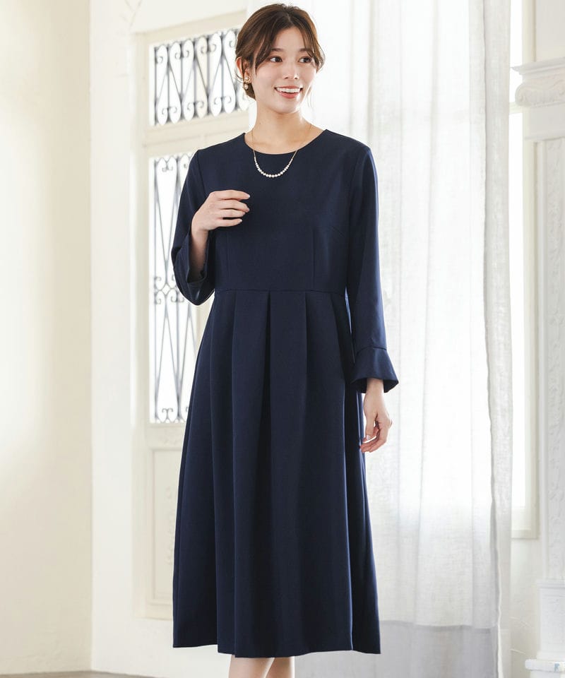23区 トリアセダブルジョーゼットワンピース ネイビー系 | 結婚式