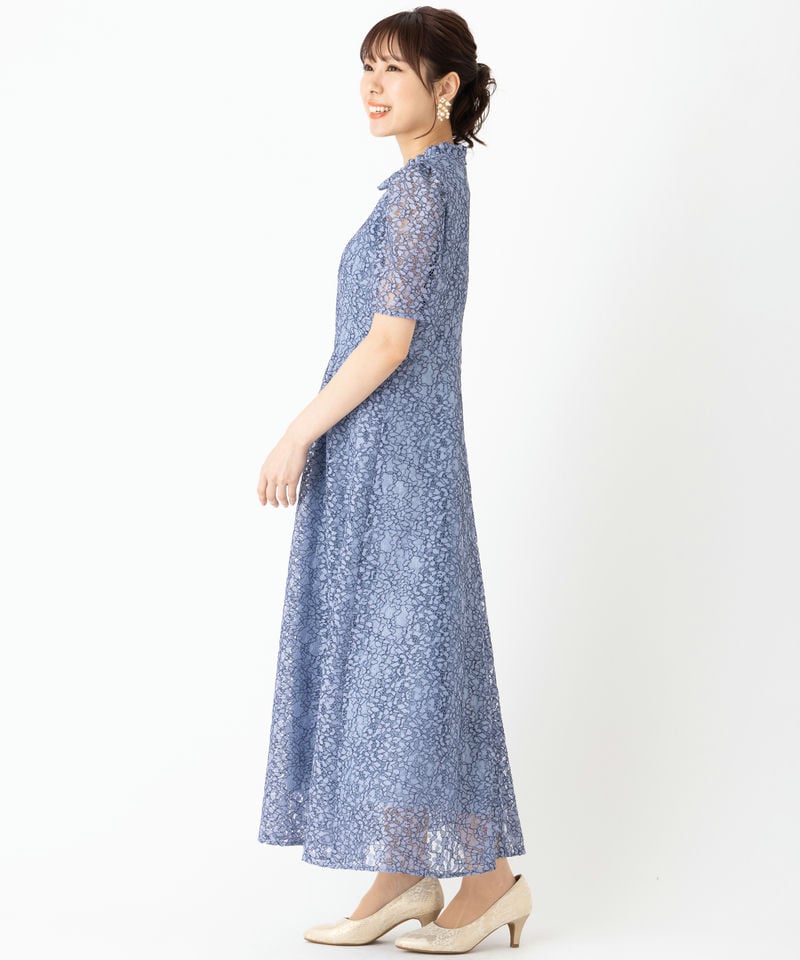SHIPS シップス コードレースドレス ブルー系 | 結婚式パーティーの