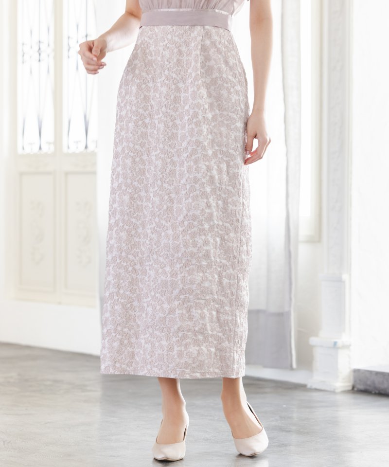 SNIDEL スナイデル ボレロセットジャガードドレス その他 x ピンク系 x