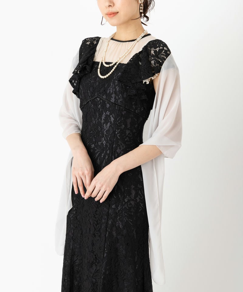 Aimer エメ 箔シフォンストール その他 x グレー系 x シルバー系