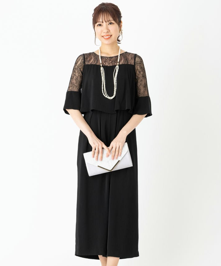 Aimer 【ドレス2点セット】エメ 総レース5分袖リンクオールインワン