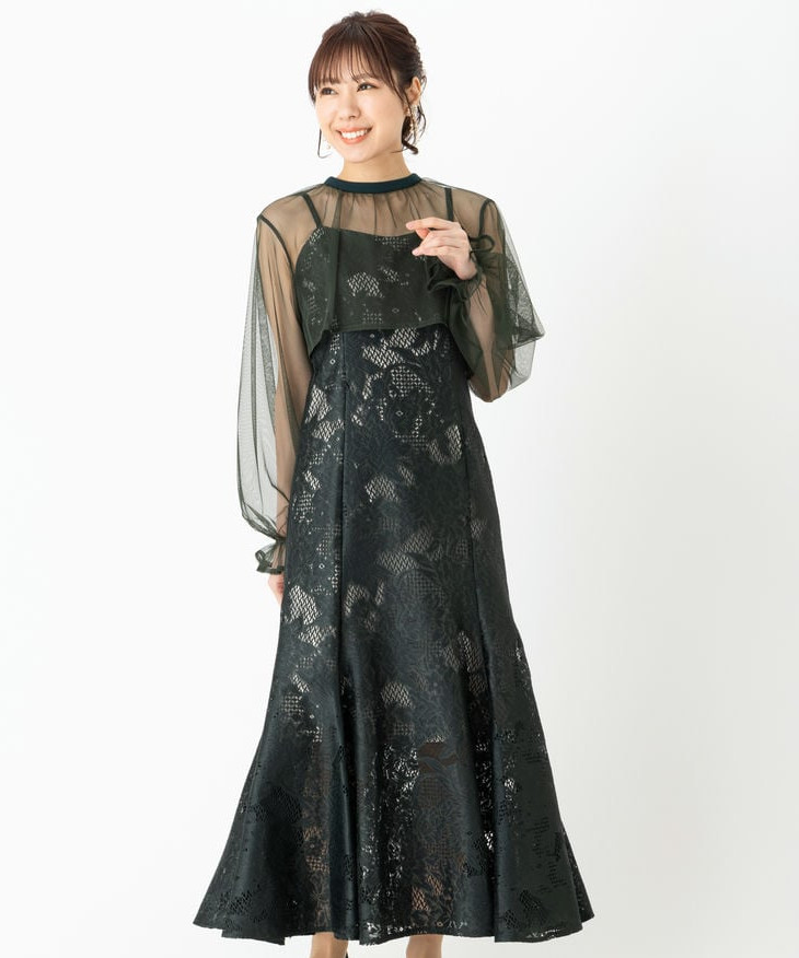 Dorry Doll ドリードール ボレロレイヤードレースドレス その他 x