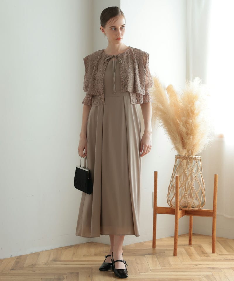 Select Shop レースボレロセットキャミソールドレス ブラック系 x