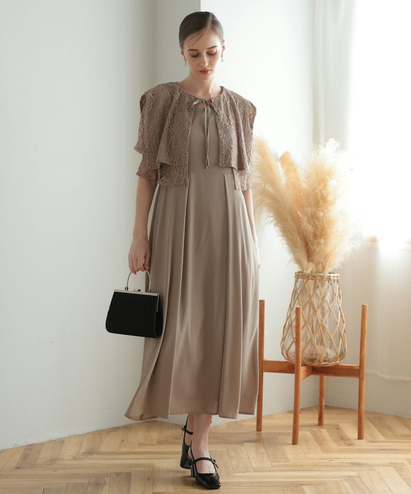 Select Shop レースボレロセットキャミソールドレス ブラック系 x