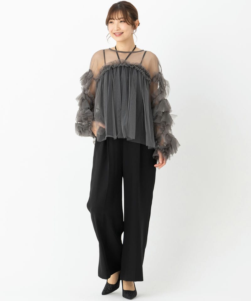 ANDRESD アンドレスド デコラティブチュールトップス&ダブルクロス