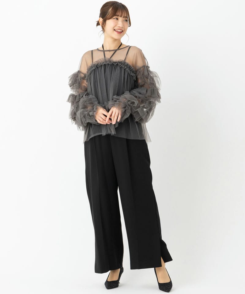 ANDRESD アンドレスド デコラティブチュールトップス&ダブルクロス