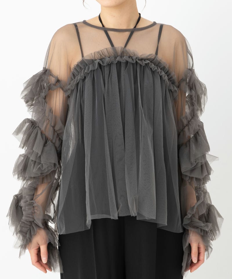 ANDRESD アンドレスド デコラティブチュールトップス&ダブルクロス