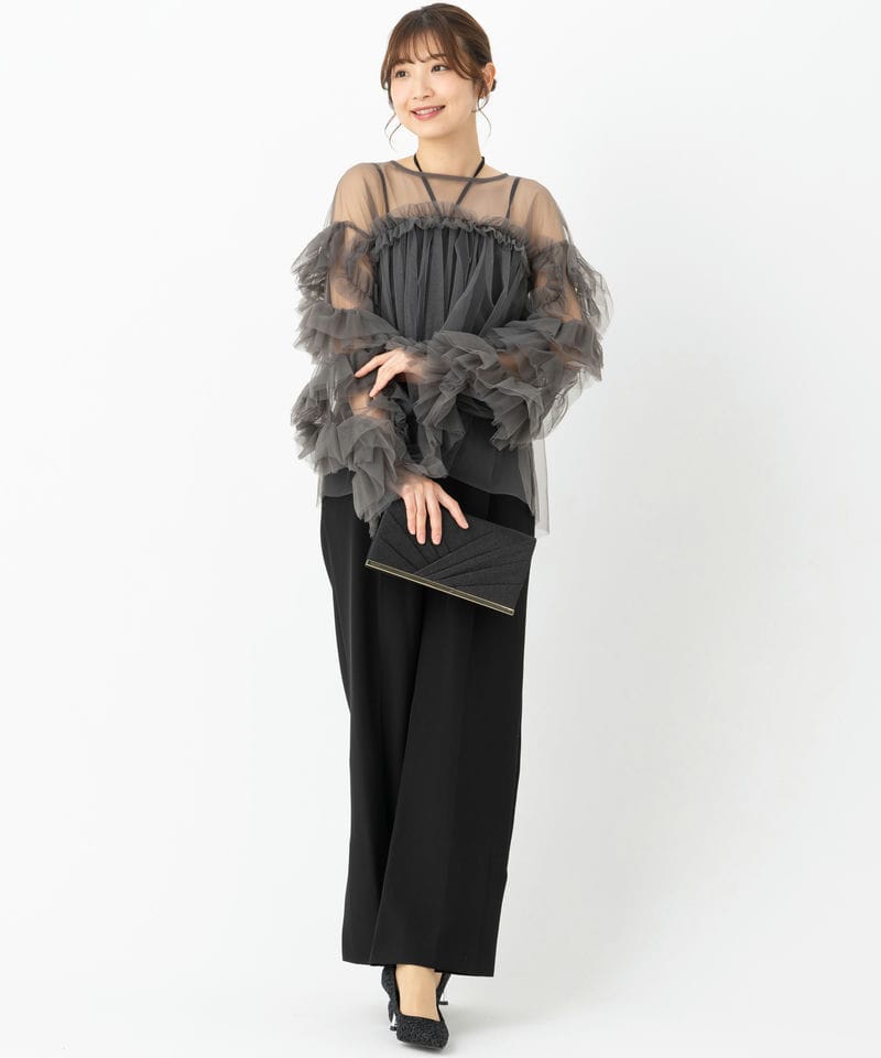 ANDRESD アンドレスド デコラティブチュールトップス&ダブルクロス