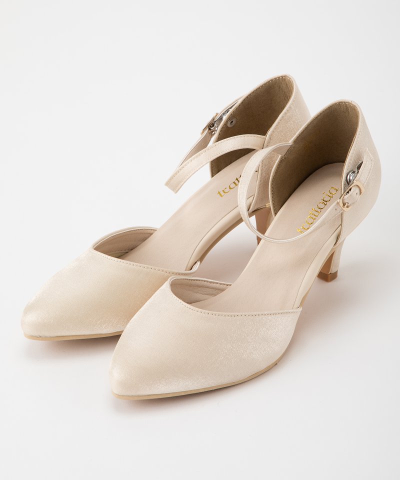 Select Shop シンプルサテンストラップパンプス その他 x グレー系 x