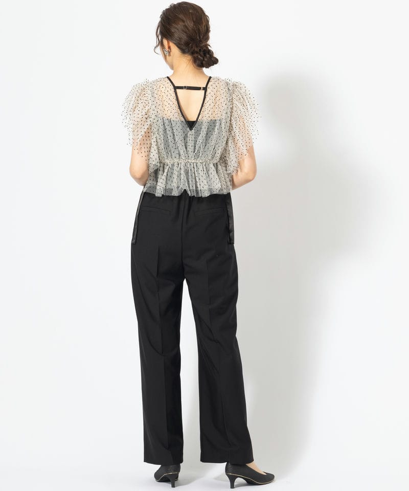 LilyBrown リリーブラウン チュールビスチェセットパンツドレス