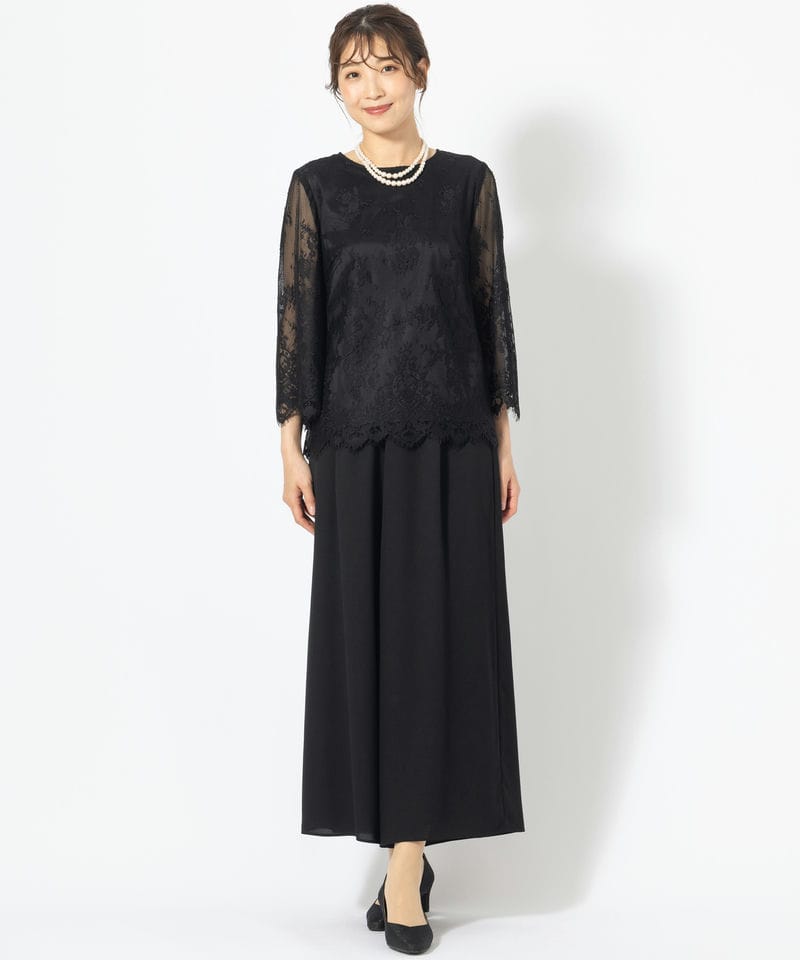 GRACE CONTINENTAL グレースコンチネンタル フリルワイドサロペット