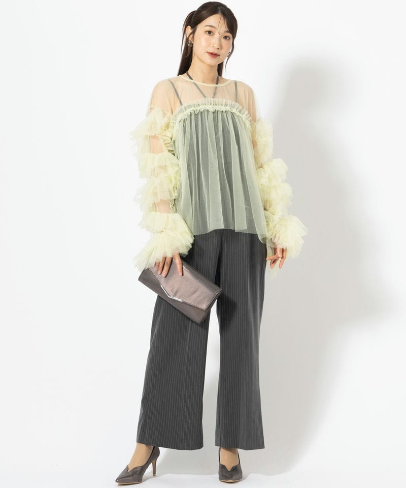 ANDRESD アンドレスド デコラティブチュールトップス&ダブルクロス