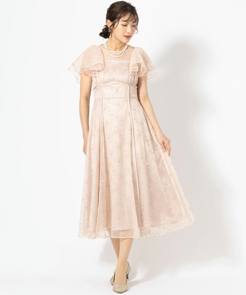 WILLSELECTION ウィルセレクション ラッフルスリーブラメ刺繍レース
