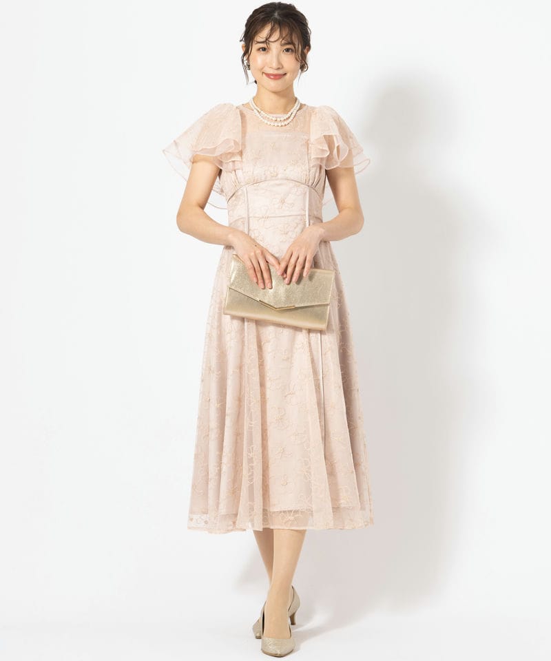 WILLSELECTION ウィルセレクション ラッフルスリーブラメ刺繍レース