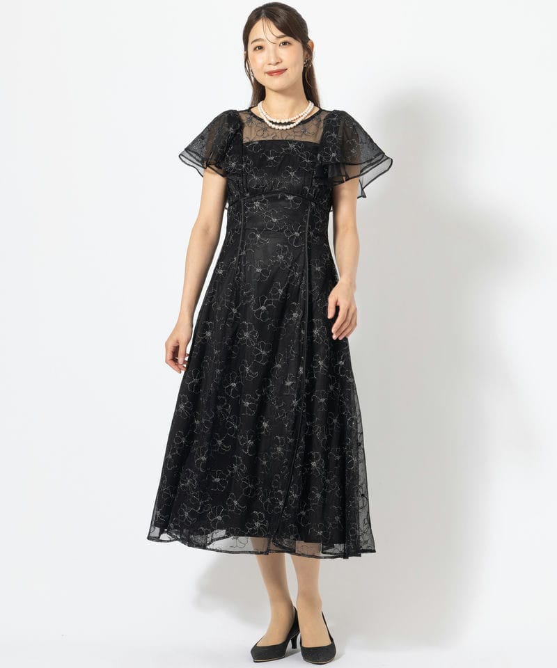 WILLSELECTION ウィルセレクション ラッフルスリーブラメ刺繍レース