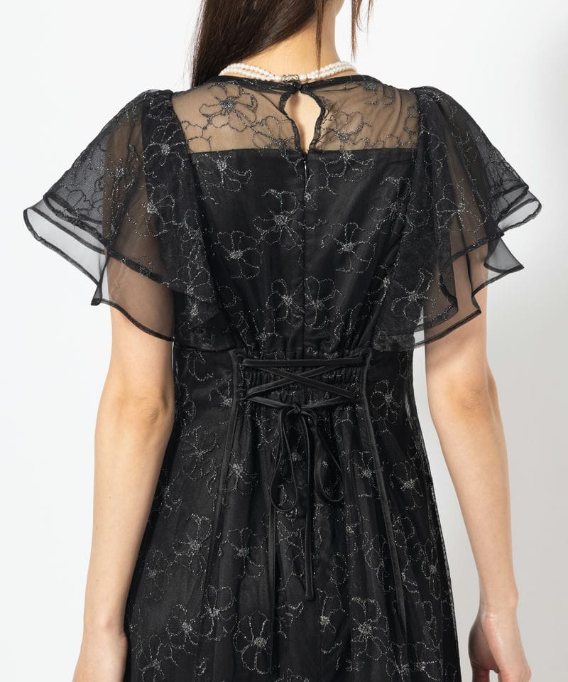 WILLSELECTION ウィルセレクション ラッフルスリーブラメ刺繍レース