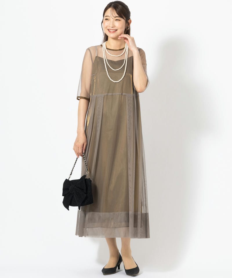 kaene カエン シャンブレードッキングドレス ブラウン系 | 結婚式