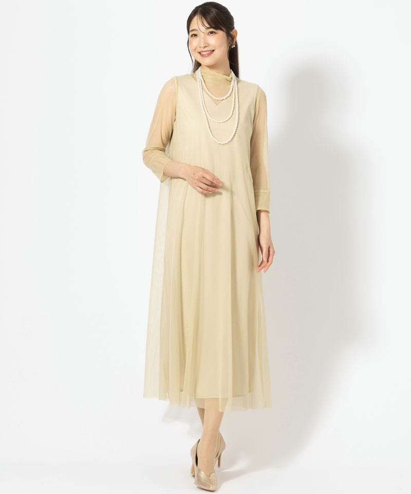 Aimer エメ ラメチュールAラインドレス イエロー系 | 結婚式パーティー