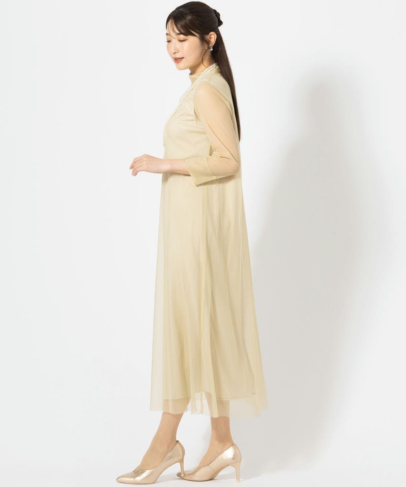 Aimer エメ ラメチュールAラインドレス イエロー系 | 結婚式パーティー