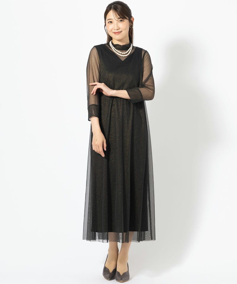 Aimer エメ ラメチュールAラインドレス ブラック系 | 結婚式パーティー