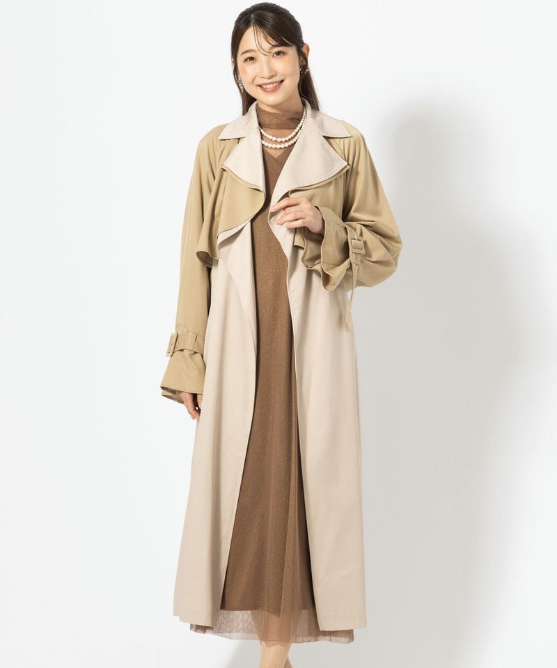 SNIDEL スナイデル サスティナブルレイヤードグロストレンチコート