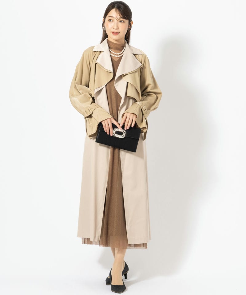 SNIDEL スナイデル サスティナブルレイヤードグロストレンチコート